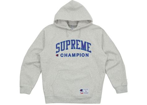 supreme x champion hooded sweatshirt